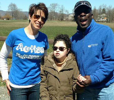 Tiffany Jorge from Greystone Programs provided her special sparkle of encouragement and appreciation to Greystone Programs’ Executive Director, Skip Pryce and Assistant Executive Director- Programs Tracilyn Vaticano as they prepared to JUMP for Autism! (April, 2018)