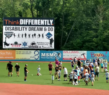 The Disability, Dream and Do (3-D) Baseball Camp was another wonderful event! Organizers reported that Dutchess County’s event was their record number of participants to date! Dutchess Stadium and the Renegades were welcoming and gracious hosts of the 3-D Baseball Camp again this year. Thank you to everyone who made this success a popular and successful day! (August, 2018)