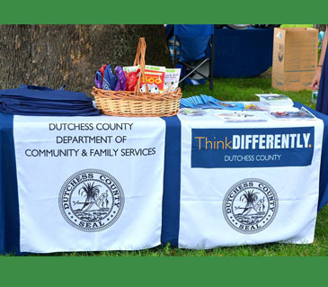 Dutchess County Community & Family Services (DCFS) hosted a picnic for children and families in the foster care and adoption programs. ThinkDIFFERENTLY team was there to support these individuals and share information. Lion bean bag toss and selfie station were a bit hit! (August, 2018)
