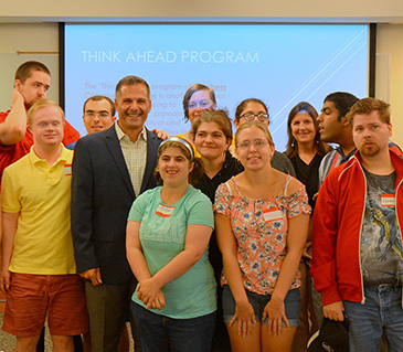 The Think Ahead Class of 2021 was welcomed to Dutchess Community College! The students will begin a 2-year program designed to provide them with job readiness skills and a true college experience.” (August, 2019)
