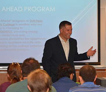 The Think Ahead Class of 2021 was welcomed to Dutchess Community College! The students will begin a 2-year program designed to provide them with job readiness skills and a true college experience.” (August, 2019)