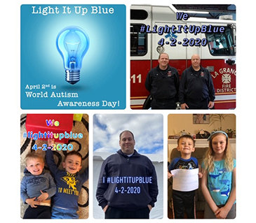April 2nd is World Autism Awareness Day! People from all over the world shared their photos on social media using #Light it up Blue to increase acceptance and understanding for those with autism. Here are a few friends of ThinkDIFFERENTLY showing how they #Light it up Blue!!