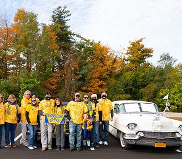 The Down Syndrome Association of the Hudson Valley (DSAHV) hosted their annual Buddy Walk as a car parade! Participants met at Dutchess Stadium and drove their cars, beautifully decorated for the event, around the Hudson Valley to raise awareness for Down Syndrome. (10/2020)