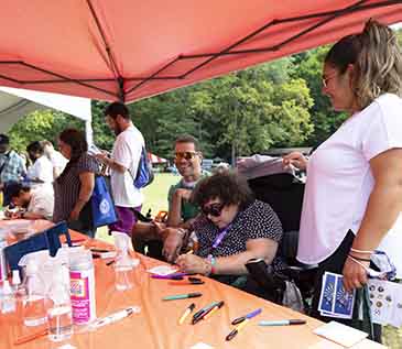 Guests enjoyed some arts and crafts with The ARC of Greater Hudson Valley