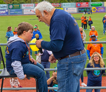 Down Syndrome Association of the Hudson Valley’s Buddy Walk 2022- Joseph and his grandfather, David, sing “Oh What a Wonderful World” before the walk begins to the crowd (We are not sure there was a dry eye in the stadium). They were featured on ABC News #AmericaStrong previously. 10/01/2022