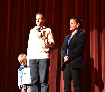 County Executive Marc Molinaro, his son, and Dana Hopkins, All Abilities Program Director, welcome the crowd of 200 to a sensory friendly performance of The Nutcracker, by The New Paltz Ballet Company at the Bardavon. This performance was a partnership with Dutchess County Tourism, Art Mid-Hudson, the Bardavon 1869 Opera House and ThinkDIFFERENTLY. 12/9/22.