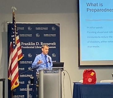 6th Annual ThinkDIFFERENTLY Conference held at the Henry A Wallace Center at FDR- William Beale, Director of Emergency Management, was the keynote speaker presenting on “Personal Preparedness for People of All Abilities” at this year’s conference. 12/2/22